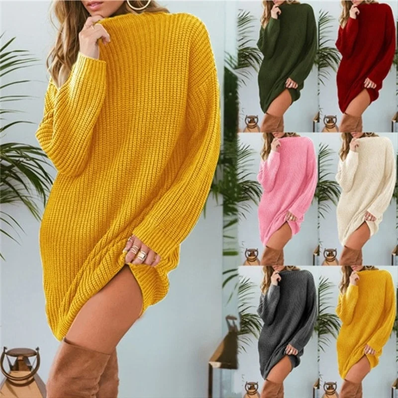 ZOGAA Autumn Winter Women Sweater Loose Casual Long Female Warm Clothes Solid Pullovers Jumpers Outwear | Женская одежда