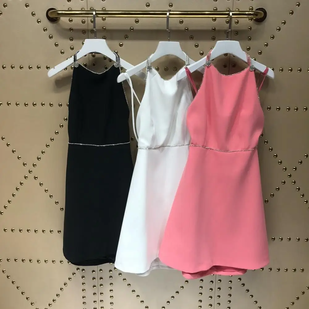 106377 новое летнее повседневное женское платье из полиэстера черного белого и