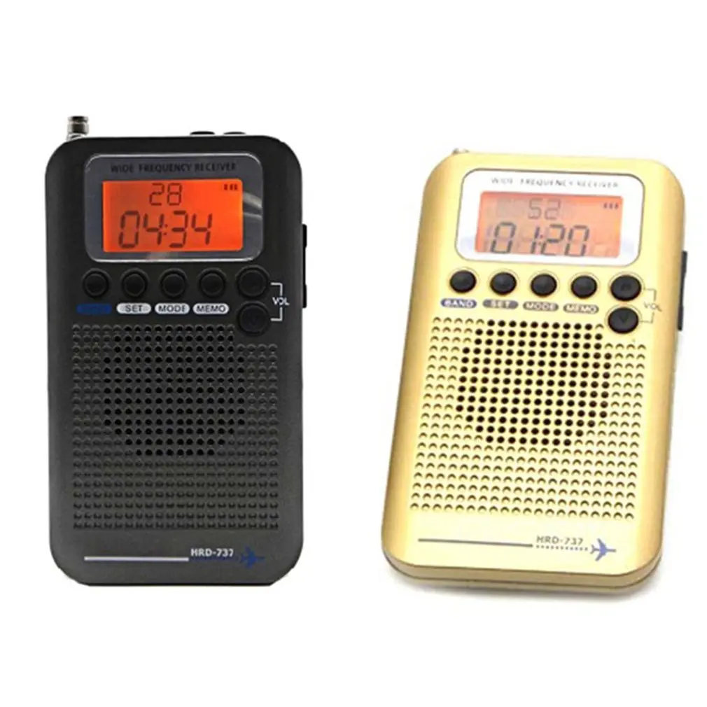 HRD-737 Портативный радио управление самолеты частота радиоприемник FM/AM/SW/CB/Air/VHF радио Мир группа с ЖК-дисплей Дисплей будильник