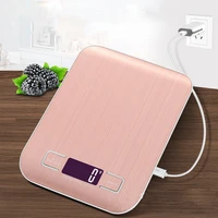 5kg10kg digital electronic usb charging kitchen scale digital food scale stainless steel weighing scale lcd measuring tools
