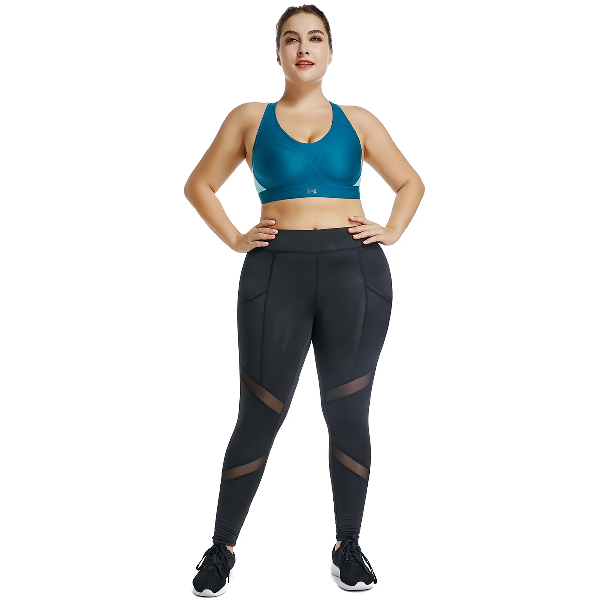 Женские повседневные леггинсы для фитнеса однотонные с высокой талией женские