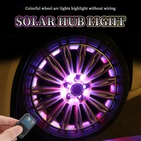 4pcs solar car wheel hub lamp general decoration colorful led cold light wheel lamp tire lamp hub atmosphere lights