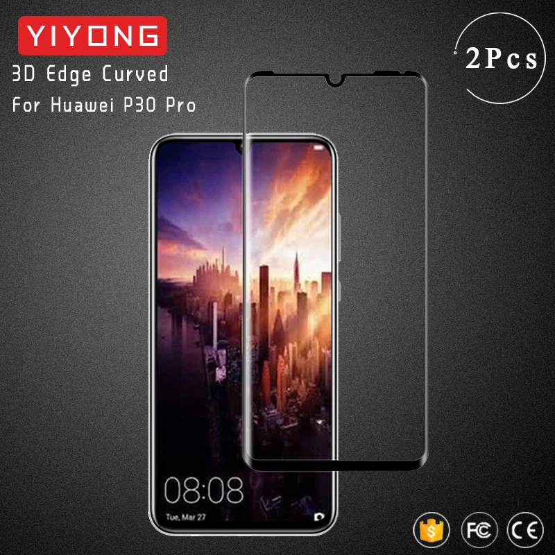YIYONG 3D изогнутое стекло для Huawei P40 Pro Plus + закаленное защиты экрана Mate 40 20 30 P30