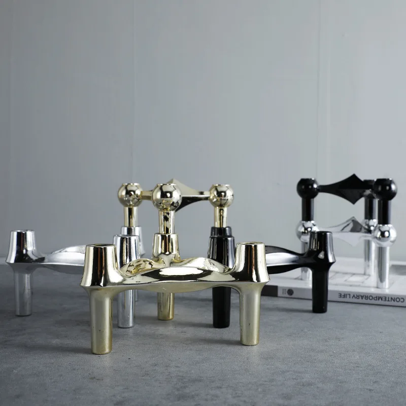 

Простой светильник роскошный металлический креативный подсвечник, минималистичное украшение для гостиной, ТВ, кабинета, обеденного стола, ...