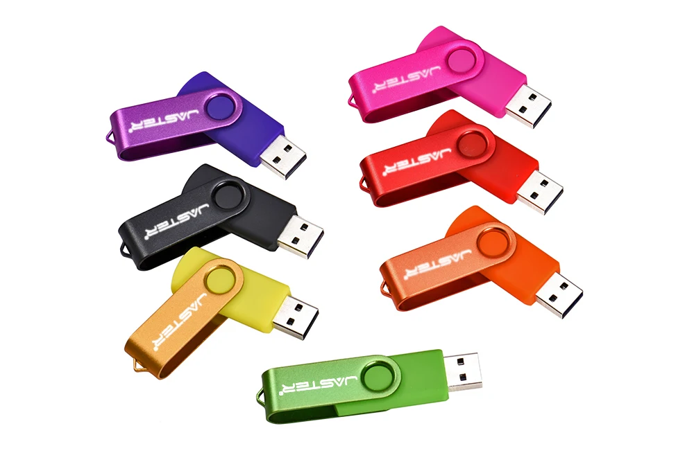 JASTER пластик USB2.0 ручка привода 360 ° вращающийся флэш-накопитель 4 ГБ 8 ГБ 16 ГБ 32 ГБ 64 Гб 128 ГБ Рождественский подарок