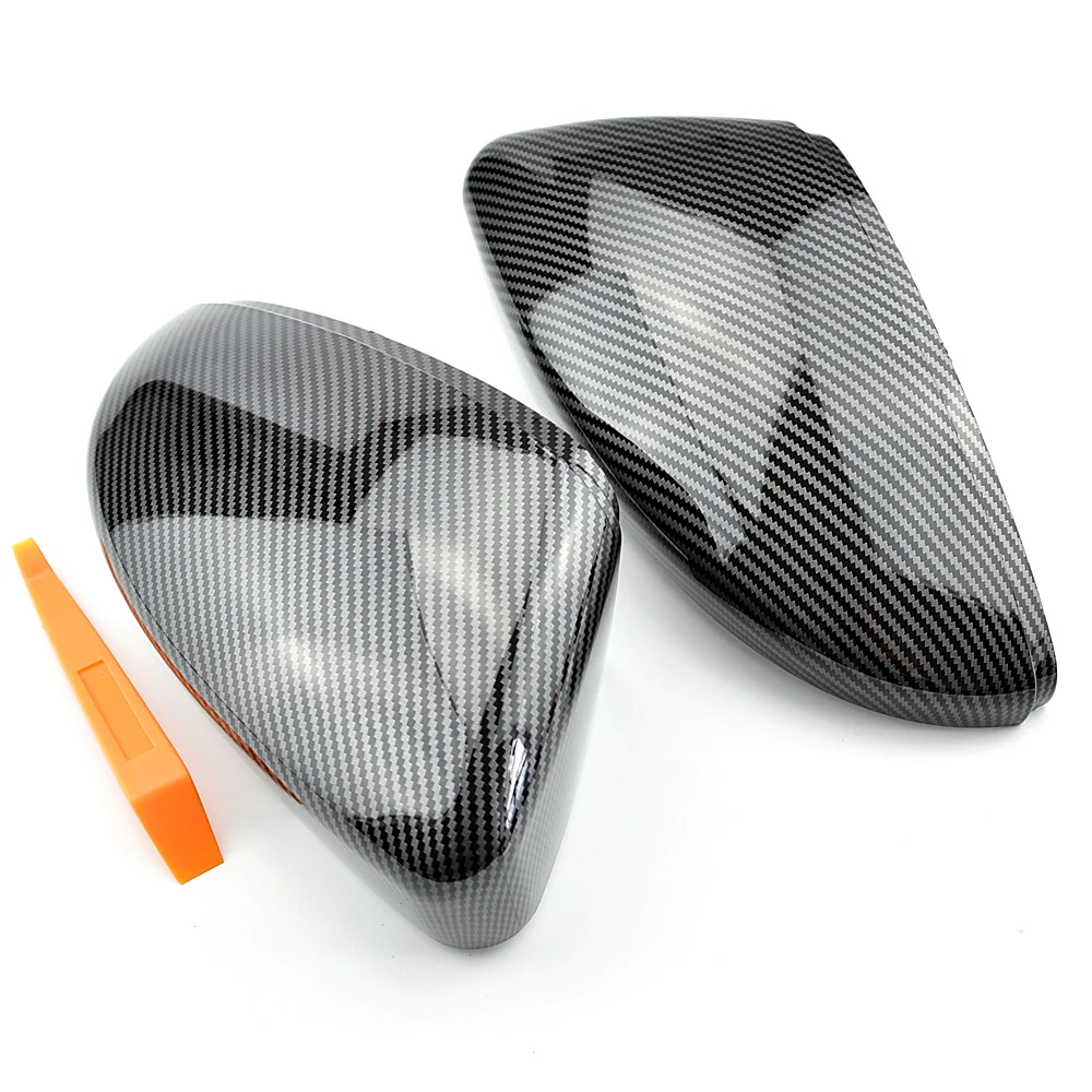 

2PCS For VW Passat B7 Jetta MK6 Scirocco MK3 new CC Side Wing Mirror Cover Caps (Carbon Effect) for Volkswagen Mirror Cover Caps