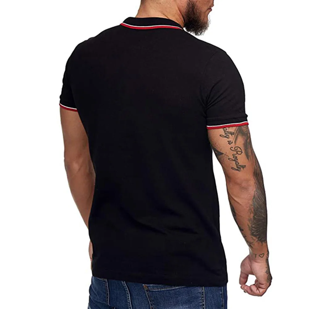 

Solid Polo Shirt Men Summer Top Short Sleeve Turn-down Collar Casual Shirts Mens Fashion Clothing Men's Polo Shirt