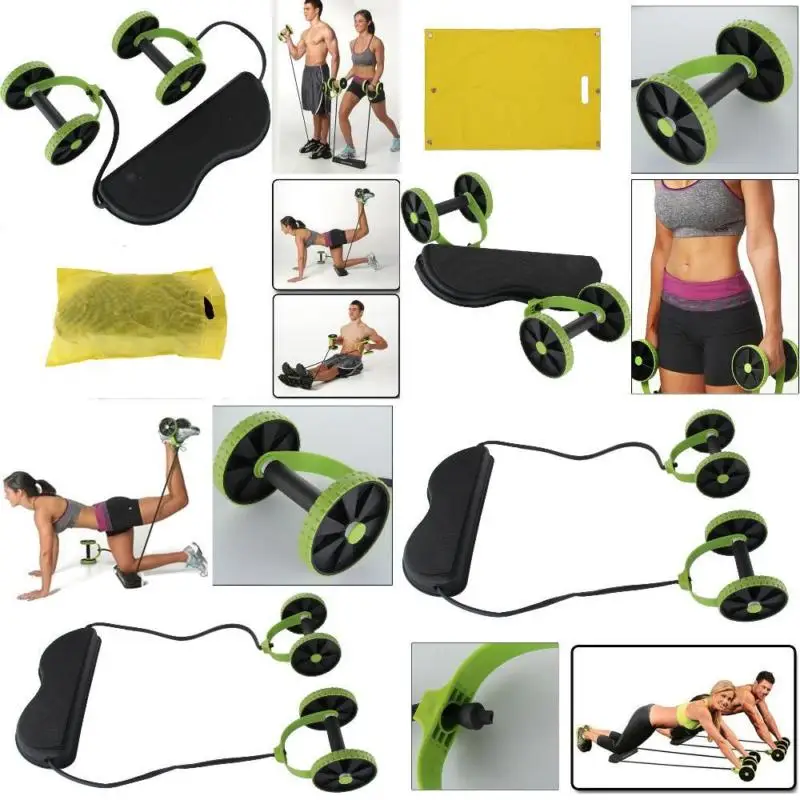 

Portable Fitness Equipment Ab Rollers Pull rope 1pcs Two-wheeled abdominal device pull rope High elasticity tube Pull rope