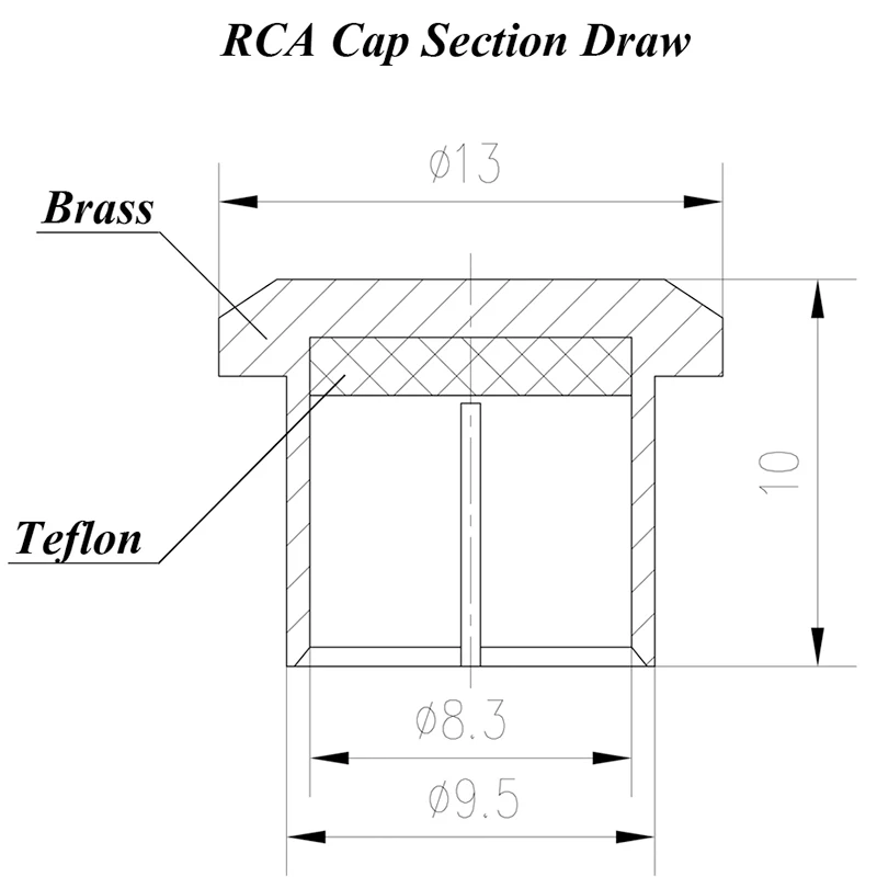 

12Pcs Gold Plated RCA Noise Reducing Caps - PTFE (PTFE) Insulation