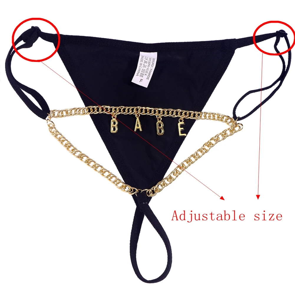 Цепочка для тела на талию металлическая золотистая/серебристая с надписью заказ