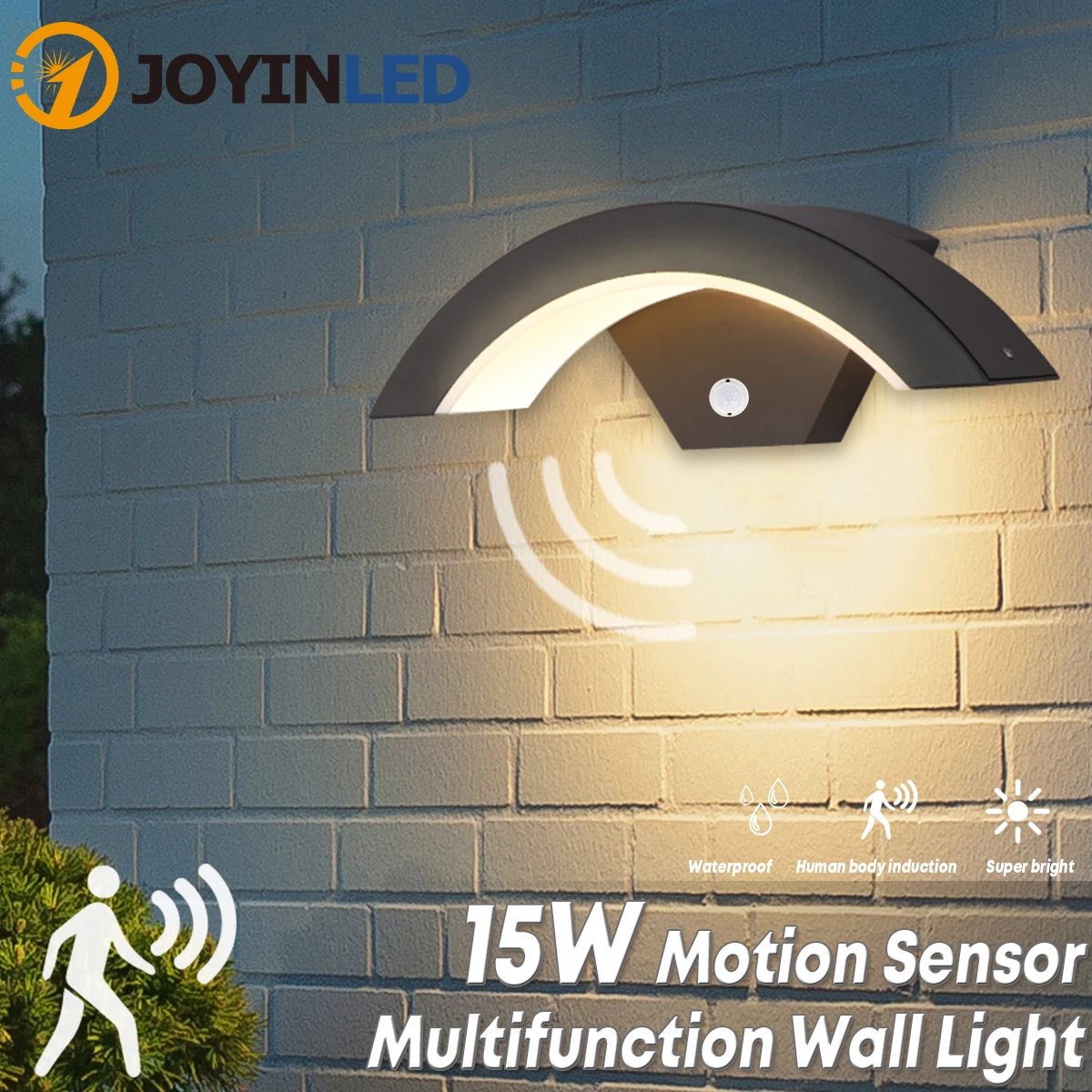 

Modern Led Wall Lamp Human Body Induction Light Outdoor Door Light Wall Mounted Lamp Corridor Aisle Garden Porch Landscape IP54
