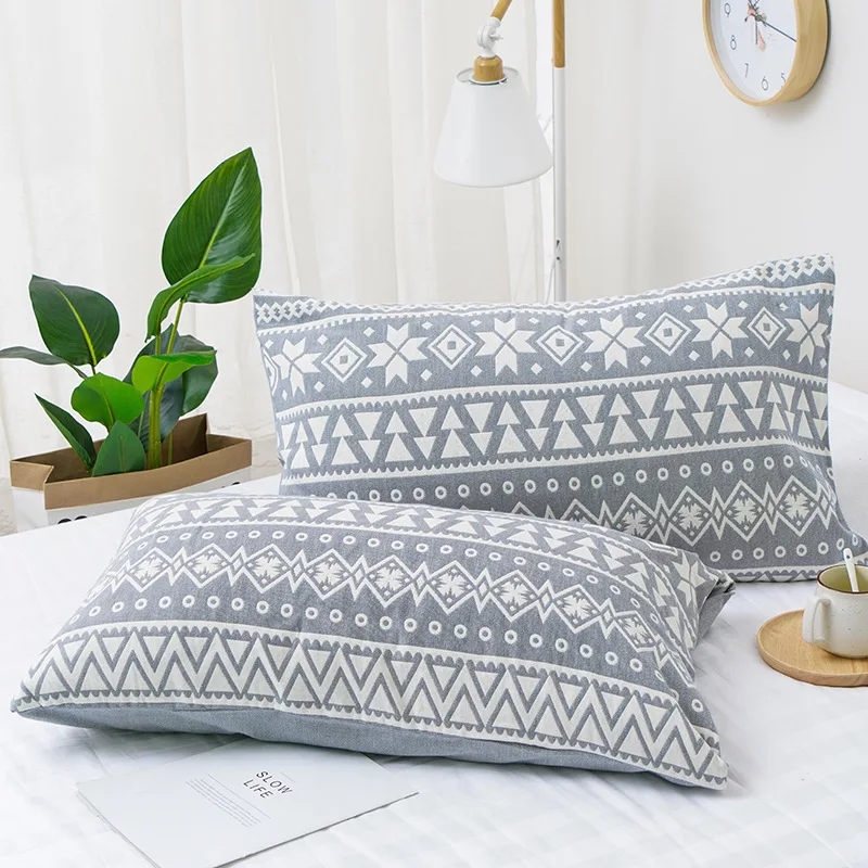 

2021 Rushed Sale Pure Cotton Gauze Increase Pillowcase For All Season Home Sofa Bedding Printed Soft Cozy Body Pillows Sleeping
