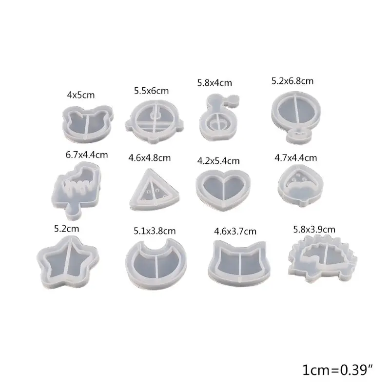 

12 style Transparent Silicone Mold for jewelry frame animals pendant Resin
