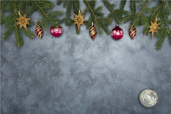 

Vinyl Custom Christmas Photography Backdrops Prop flower and Wood Planks Photo Studio Background W191023-06