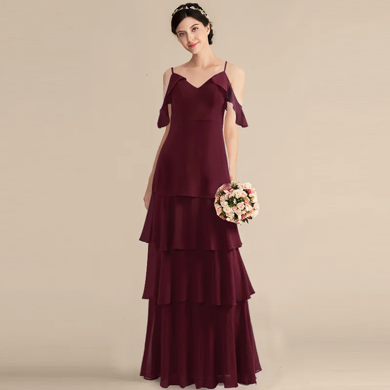 Простые платья для подружек невесты сексуальное шифоновое платье