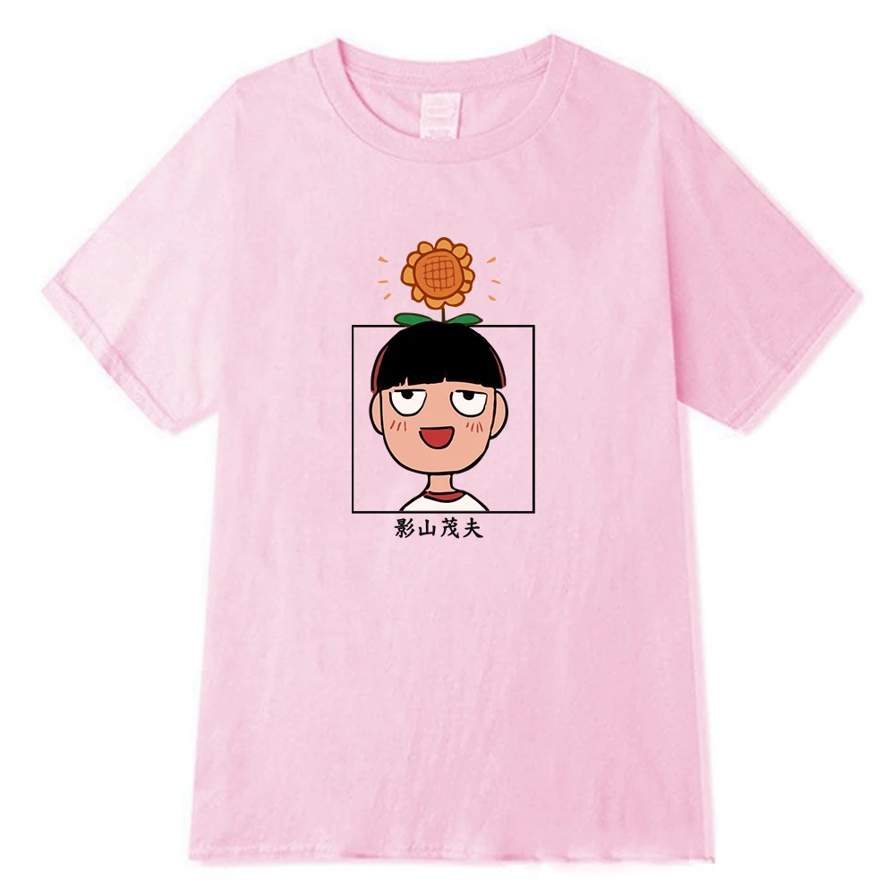 

Mob Psycho 100 T-shirt Harajuku Casual White Tops Tees Women 2021 New Mobu Saiko Hyaku Summer Casual Female T-Shirt
