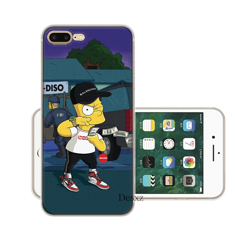 H11 Чехол для мобильного телефона iPhone 11 Pro X XR XS Max 5 5S SE 6 6S 7 8 Plus, Жесткий Чехол для мальчиков Симпсон - Цвет: H11