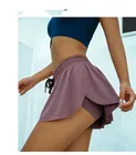 Женские сексуальные спортивные шорты, теннисная юбка для девушек, короткая танцевальная юбка для тренажерного зала, шорты 2021, однотонные штаны, юбка, укороченные брюки с защитой от перенапряжения