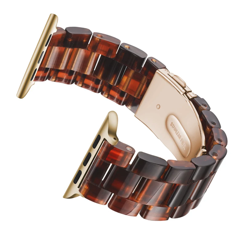 18 colors Italian Resin Band for APPLE Watch 5 4 3 44MM/42MM Iwatch 40mm 38mm Bracelet Wrist Ceramic Strap Apple Watch Watchband