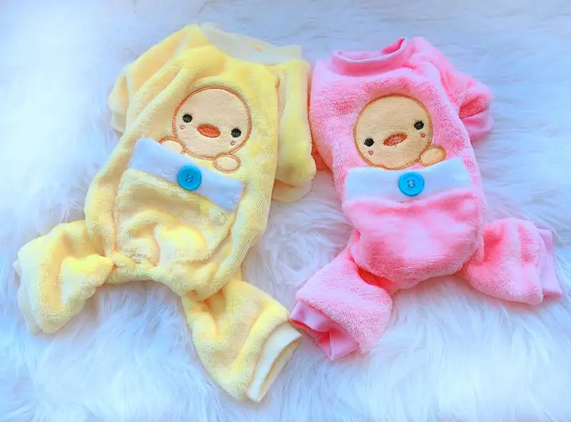 Комбинезон для собак Теплый с карманами Одежда питомцев четырьмя лапами принтом