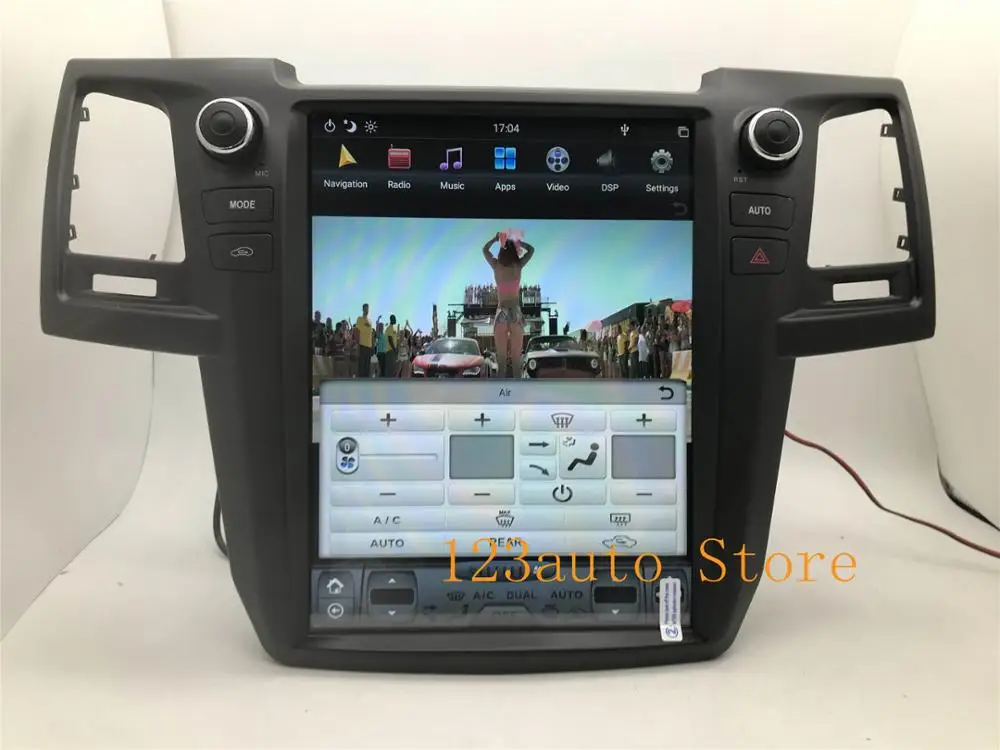 12 1 дюймовый Вертикальный стиль Тесла Android 9 0 автомобильный DVD GPS-плеер навигация