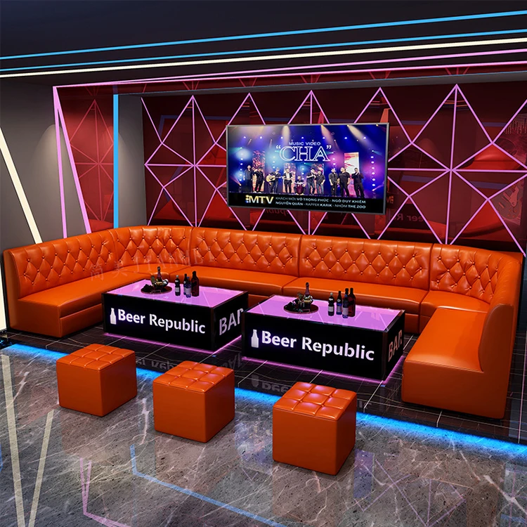

Morden sofa coffee table combination bar club KTV room card seat table and chair creative personality furniture counter chair