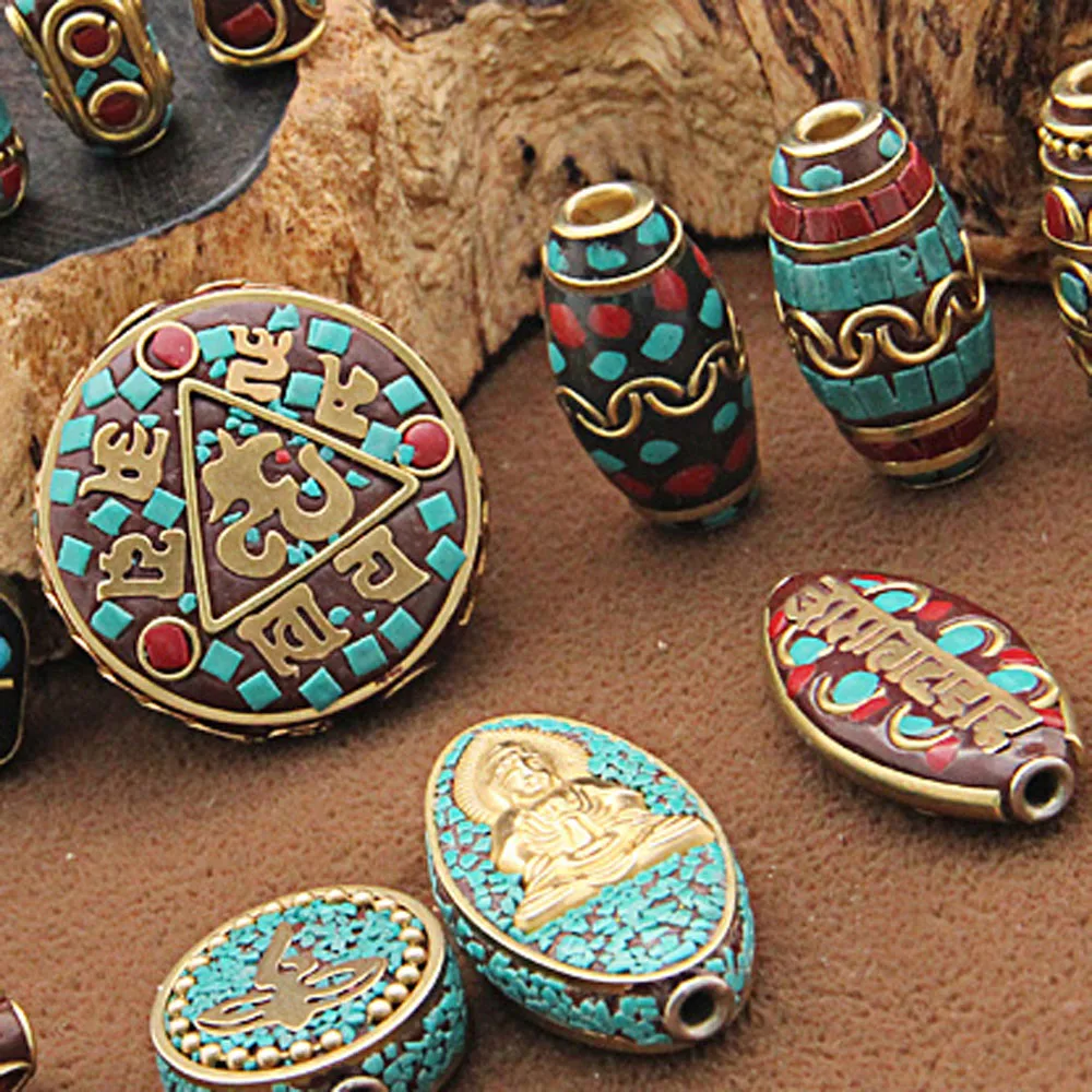 15 видов стилей ретро Непальские бусины ручной работы красный коралл Тибетский