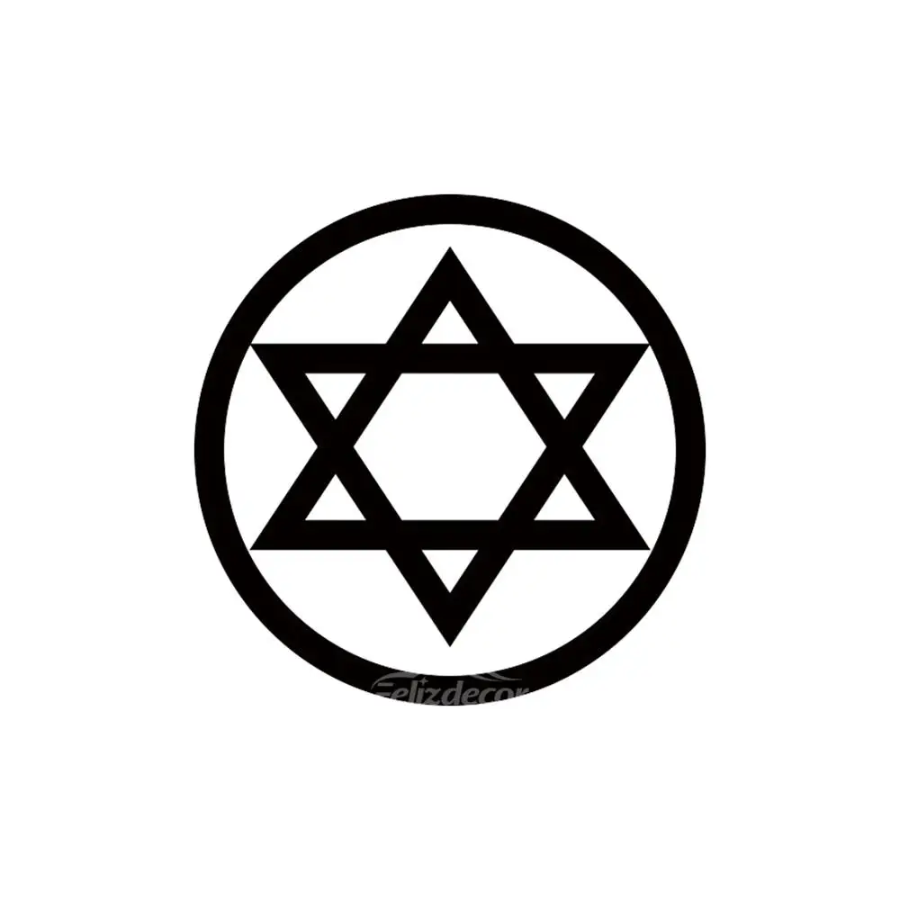 Виниловая наклейка на заднее стекло автомобиля с пятиконечной звездой