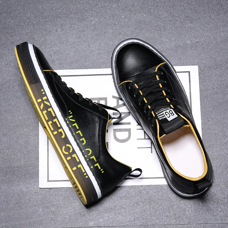 KHRUN Men's casual leather shoes men's sneaker luxury men mens genuine chinese | Обувь