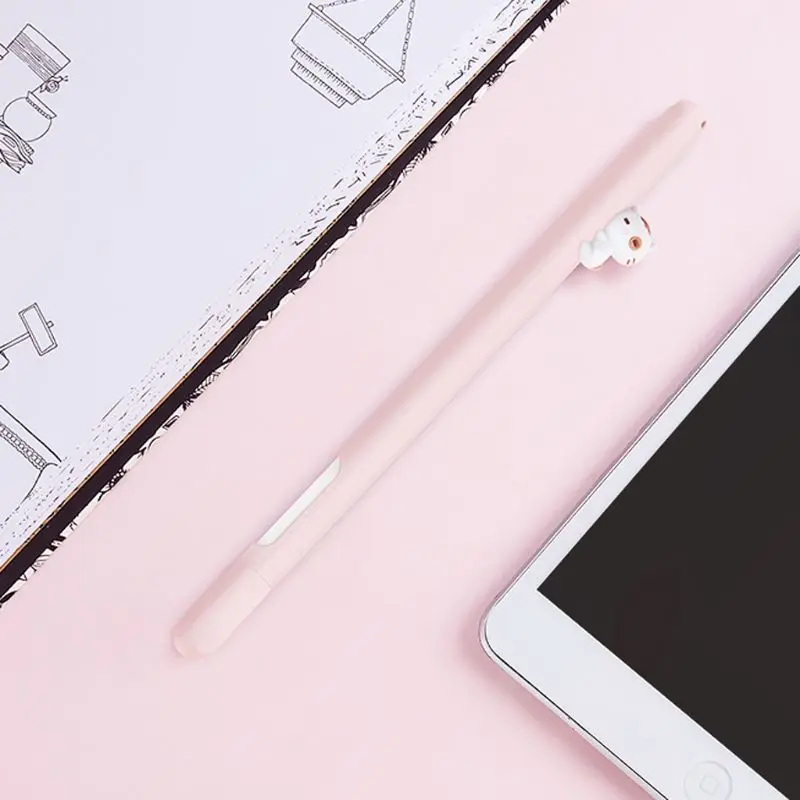 Силиконовый защитный чехол с изображением милого кота для Apple Pencil 2 | Компьютеры и