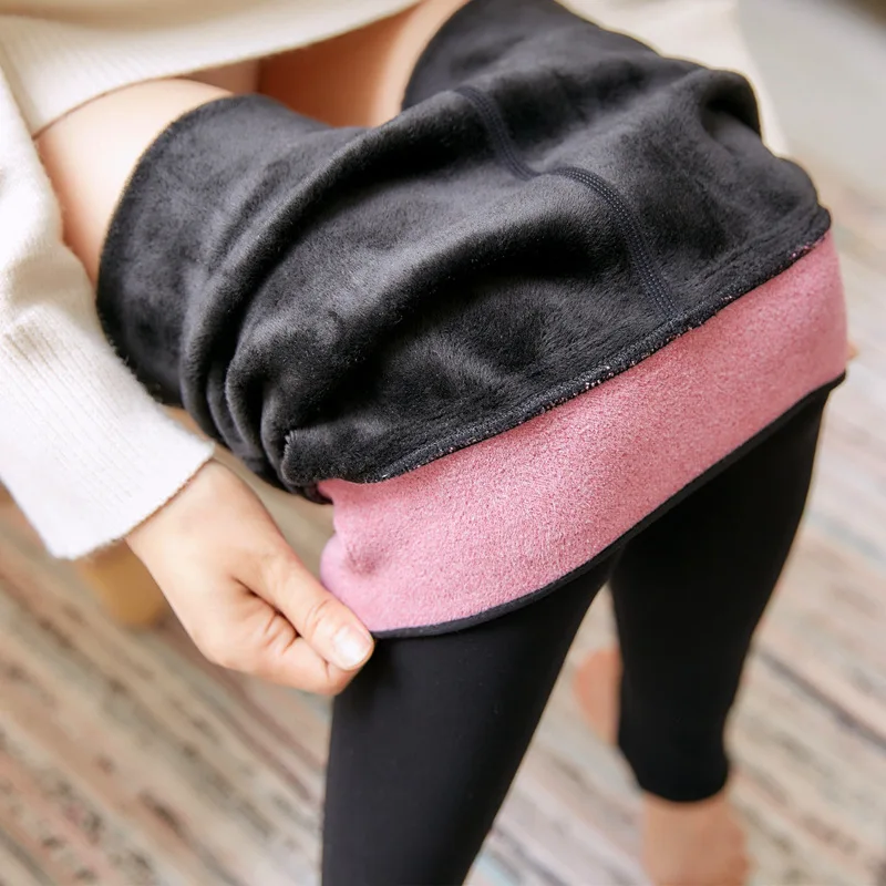 Зимние осенние плотные колготки эластичные теплые с высокой талией черные