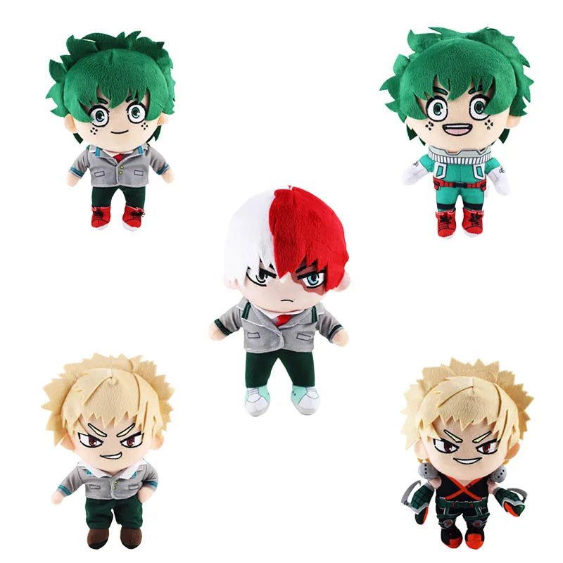Плюшевые игрушки My Hero академия 20 см 5 шт./лот Izuku Midoriya Todoroki Shoto Katsuki Bakugou мягкие