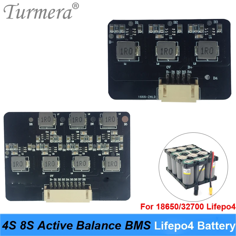 Турмера 1.5A активный балансировочный эквалайзер 4S 8S 32650 32700 Lifepo4 Lipo батарея