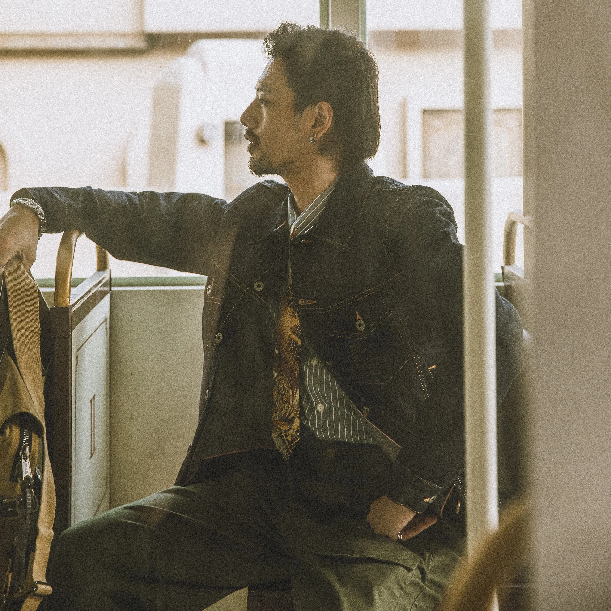 

LS01-001 Big Size 16oz High Quality Cotton Denim Jacket Casual Stylish Raw Unwashed Coat