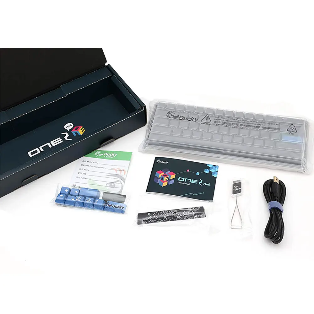 100% Original Ducky One 2 Mini V2 Mechanical Keyboard RGB Led 60% Double Shot PBT Gaming Keyboard Cherry Mx Switch Keyboards