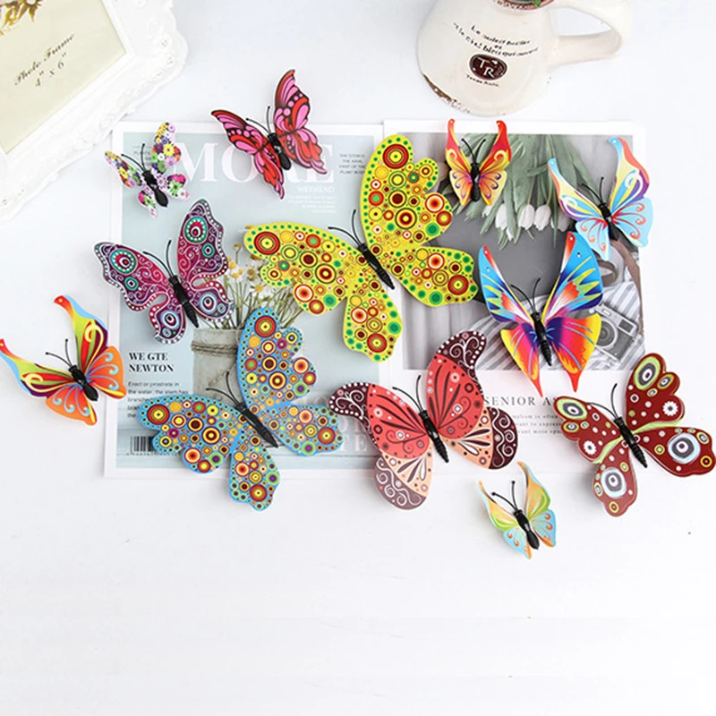 12 шт. китайские 3d-холодильники с магнитом в виде бабочки подходят для кухни