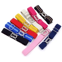 candy color wide leisure elastic waist belt unique adjustable new arrival solid strip children belts kids for boys girls