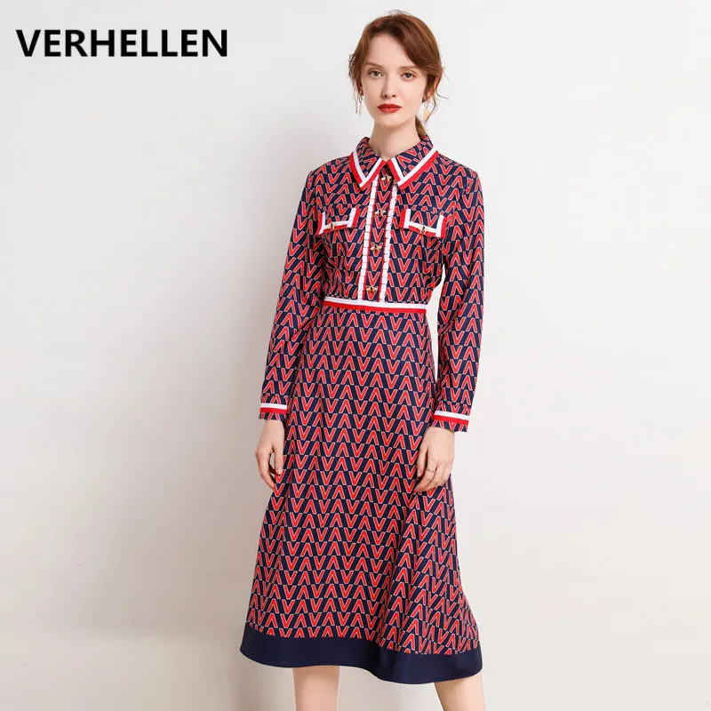 VERHELLEN высококачественное модное дизайнерское подиумное платье 2020 весеннее