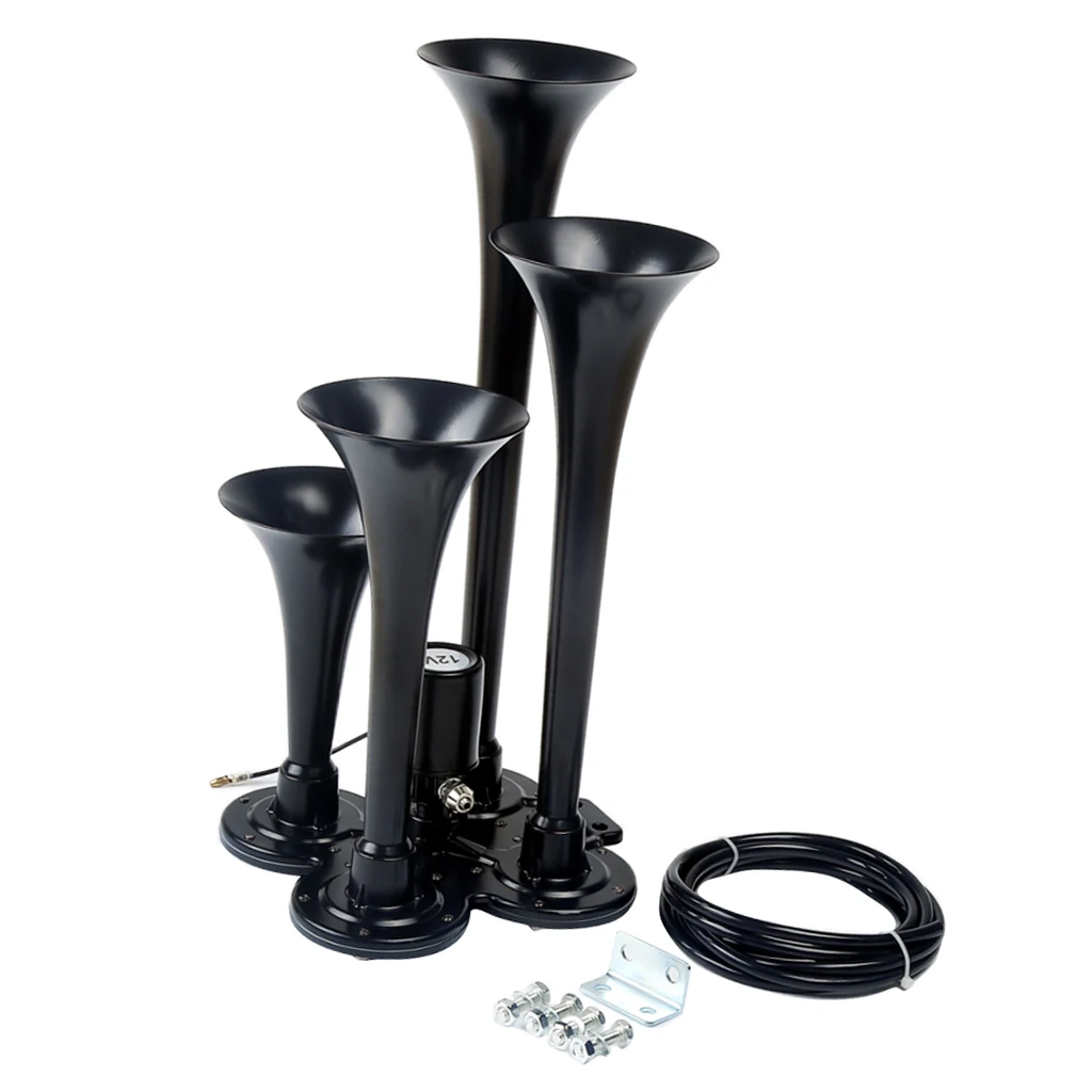 Громкий 150дб 4/4 труба звуковой сигнал поезда с 12В Электрический соленоид