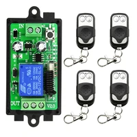universal wireless remote control switch dc 12v 24v 1ch relay receiver module and rf transmitter electronic lock control diy