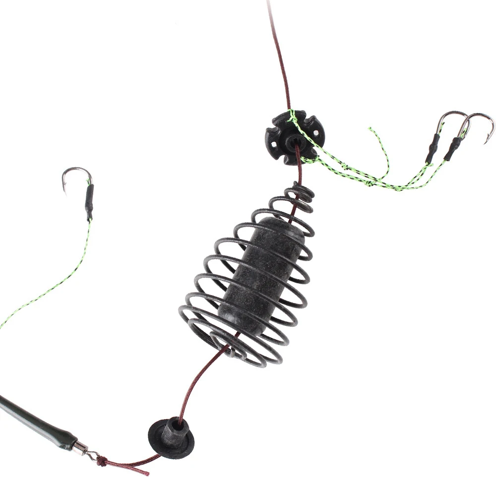 

Fixed-point Bait Nest Feeder Large Giants Fishing Set Long Shot Spring Electroplating Nest Nester String Hook Fishing Supplies