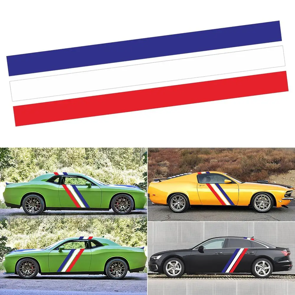 Автомобильные триколор линии индивидуальные тела дверь сторона виниловая