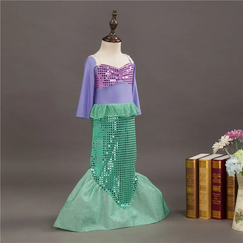 Моноласты хвост русалки костюм для костюмированной вечеринки Принцесса Ариэль