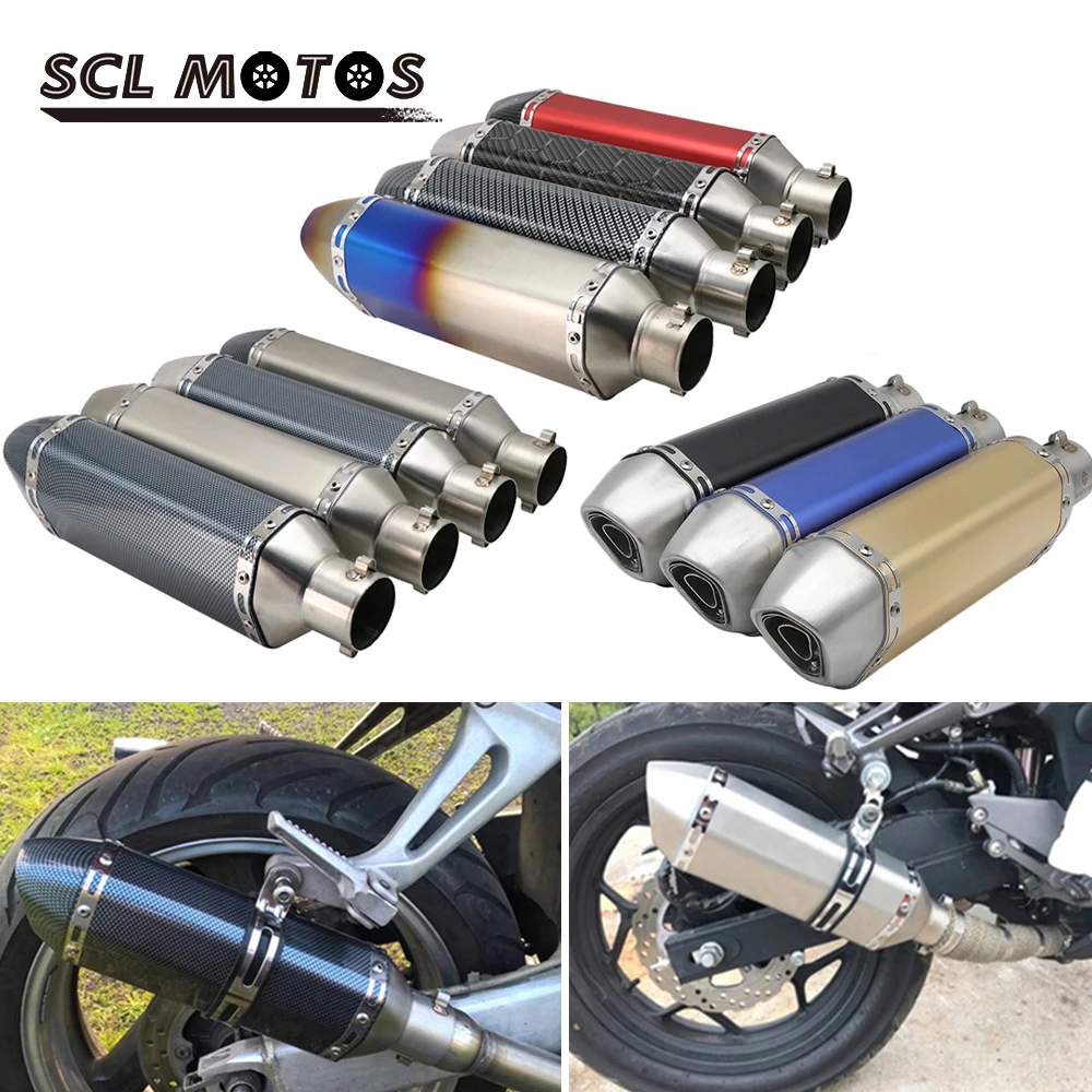 Универсальный мотоциклетный глушитель SCL выхлопной трубы 35 51 мм для Honda CBR250 CB400 YZF
