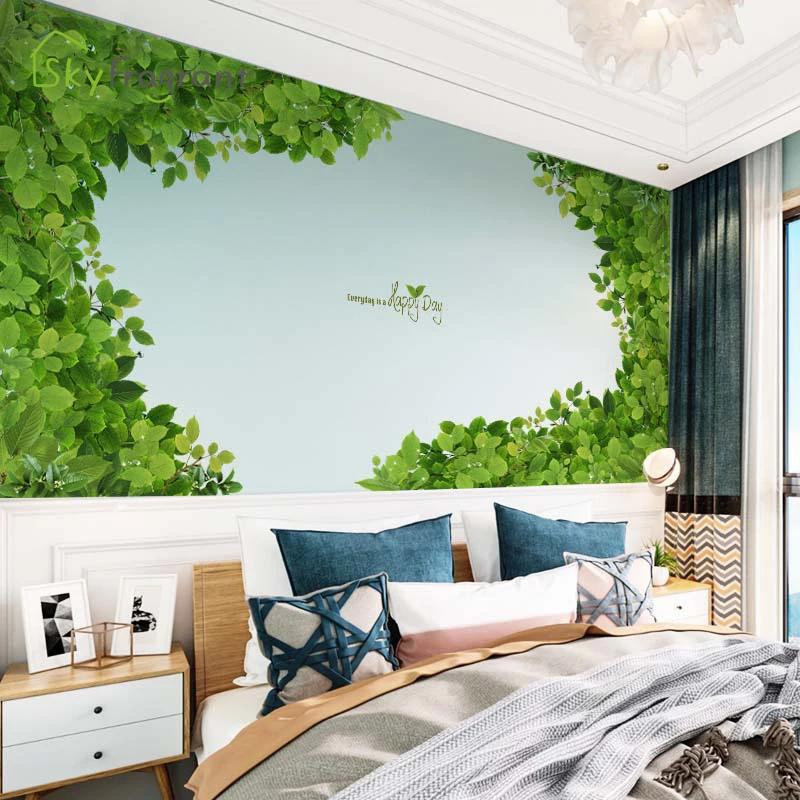 Креативное зеленое искусственное украшение для спальни маленький свежий фон