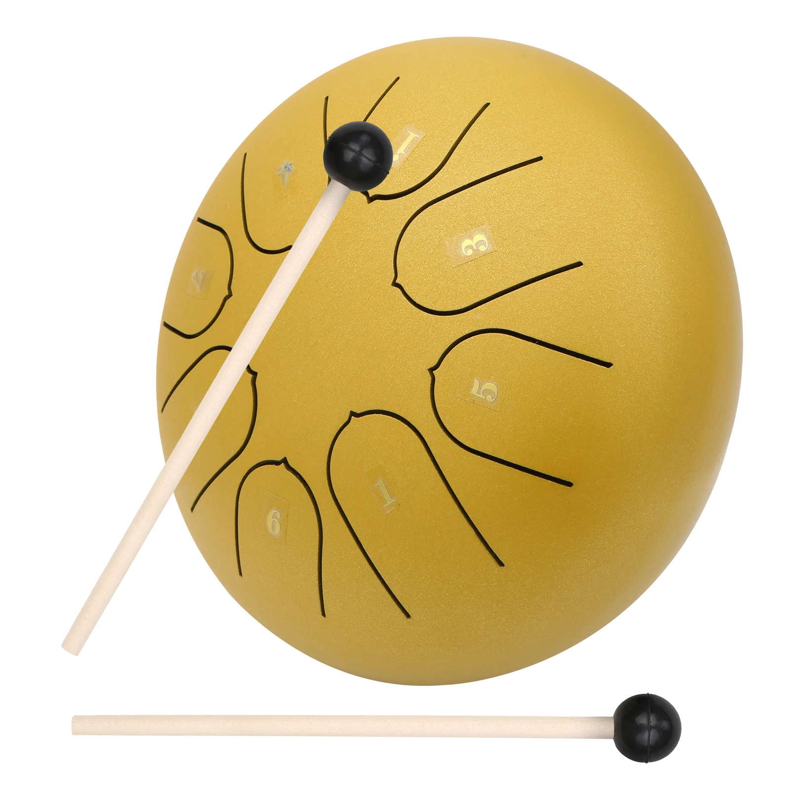Muslady 6-inch 8 Notes C-key Mini Steel Tongue Drum Hand Pan Percussion Instrument with Drumsticks other Accessaries | Спорт и