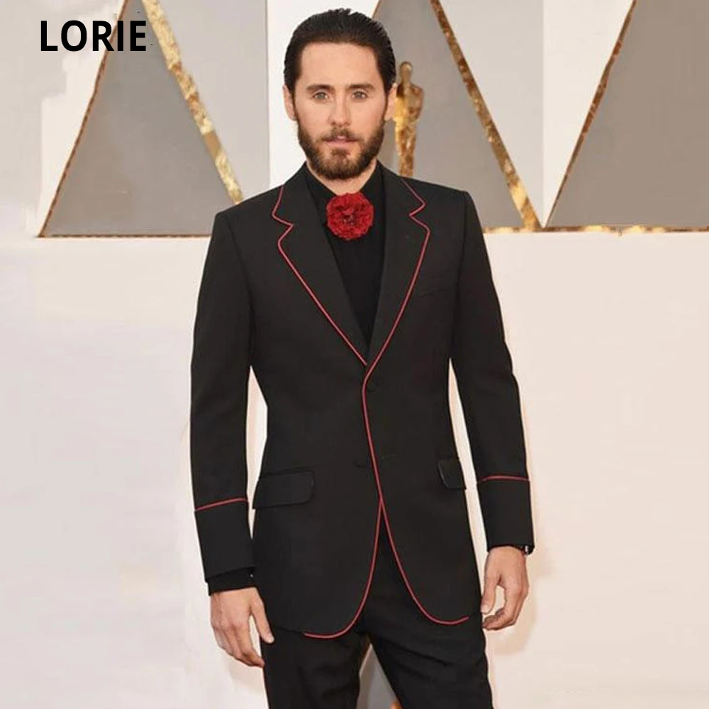 Лори Черный этап Для мужчин Свадебный костюм смокинг друга жениха блейзер для