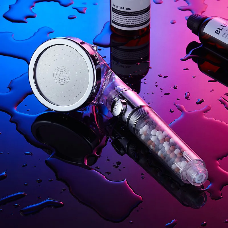 

3 modes Water Saving Rainfall Shower Head High Pressure Filter Handheld Body Jet Shower for Bathroom with Hand Hold Stop Button