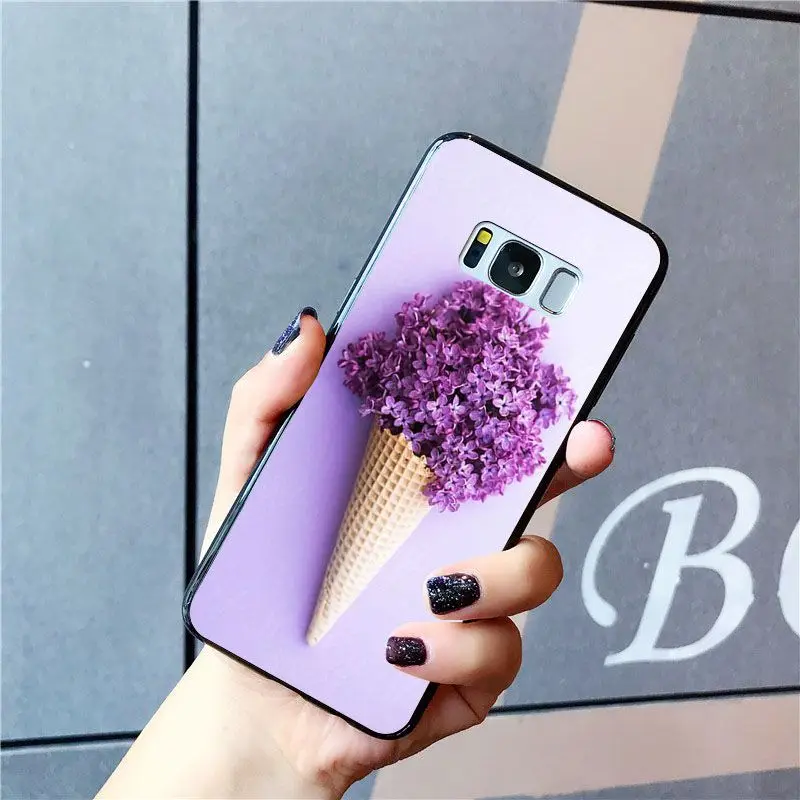Простой Лавандовый чехол для телефона Babaite с фиолетовыми цветами Samsung Galaxy S10E S7 Edge