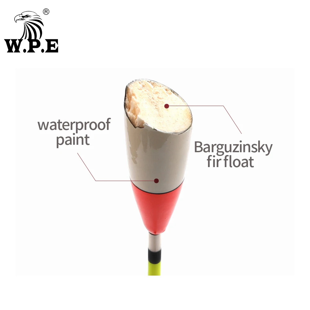 W.P.E Brand 5pcs/lot New Fishing Float Barguzinsky Fir Float Size 5g/6g/7g/8g Carp Fishing 28.5cm-30.5cm Fishing Tackle Vertical